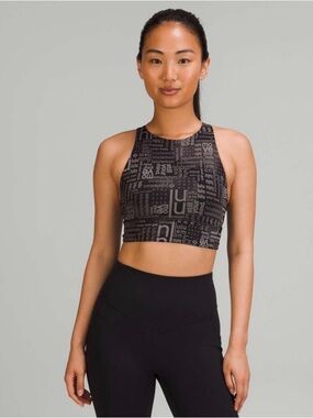 lululemon athletica Black Graphic High-Neck Sports Bra size 6